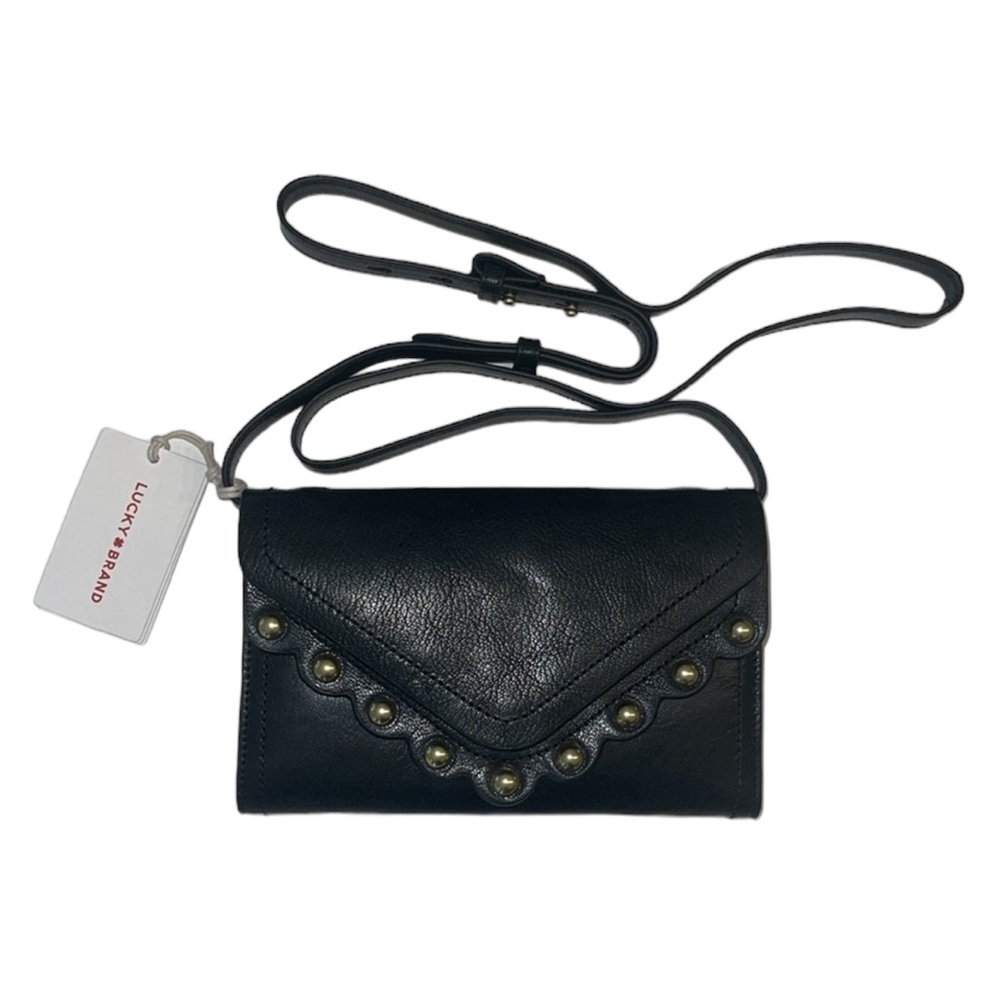 Lucky Brand Ruth Scalloped Crossbody Bag Black NWT - Picture 6 of 17